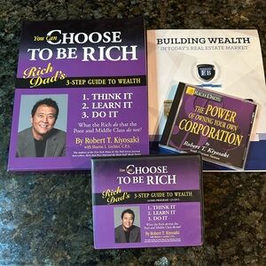 Robert Kiyosaki Rich Dad Bundle + CDs & DVD | Choose to Be Rich | Wealth Buildin